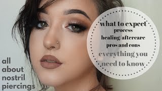 Nose Piercing 101 Process AftercareHealing Pros and Cons What to Expect [upl. by Hakilam]