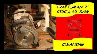 SEARS CRAFTSMAN 7 IN ELECTRIC HAND SAW MODEL 31527802  CLEANING [upl. by Deegan136]