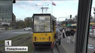 Tramwaje Warszawa 2022 Linia 1 [upl. by Katonah966]