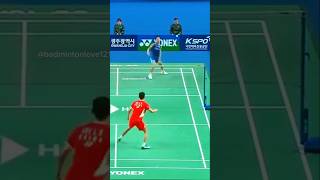 unexpected rally between Kento Momota and Lei Lan youtubeshorts shorts [upl. by Suirtimid]