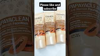 Osiya herbals mini face washpapaya clean anti blemish face washglow youtube short video [upl. by Delphine]