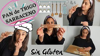 🥪RECETA de PAN de TRIGO SARRACENO 👩‍🍳Sin Gluten Vegano Muy Fácil [upl. by Sheline301]