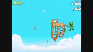 Angry Birds Rio  Golden Beachball Level 4  Walkthrough 3 Stars [upl. by Ahsekin]