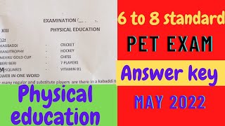 68 physical education ANSWER KEY  PET EXAM GjStudies [upl. by Pena]