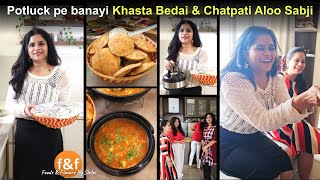 Khasta Bedai Puri amp Aloo Sabji Recipe 😋 खस्ता बेड़मी पूरी और आलू की चटपटी सब्जी Potluck Recipe Ideas [upl. by Yeuh101]