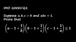 IMO 2000 Inequality Solution Using AMGM  StepbyStep Explanation [upl. by Milly318]