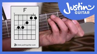 3 Ways of Playing F Chord  Guitar Lesson  Guitar for Beginners Stage 6 BC161 [upl. by Naujal]