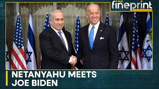 Israeli PM Netanyahu meets US President Joe Biden  WION Fineprint [upl. by Icat]