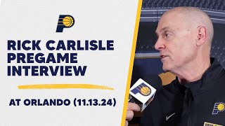 Rick Carlisle Pregame Interview with Jeremiah Johnson  Pacers at Magic 111324 [upl. by Kcirdnekel561]