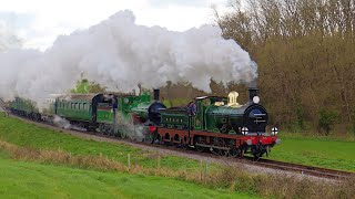 SECR O1 Class No 65 amp T3 Class No 563 doubleheaded  Swanage Railway  Victorian Weekend 2024 [upl. by Maudie]