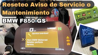 F850GS Service light  Borrar la luz con MotoScan 4K [upl. by Ssej]