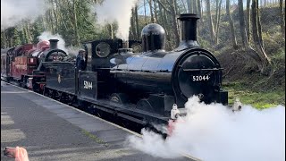 LampYR Class 25 Ironclad  Ivatt 2  52044  41241  Keighley amp Worth Valley  Ingrow West  230324 [upl. by Nowtna804]