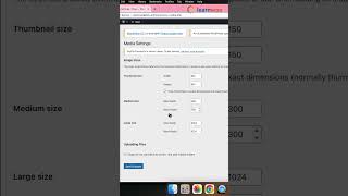 How to change quotDefault Image sizesquot on your WordPress site shorts [upl. by Broeker943]