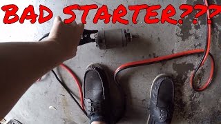 Bad starter Motorcycle Starter Test [upl. by Aisatsanna191]