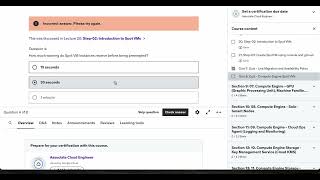GCP Associate Cloud Engineer Google Certification  UDEMY Quiz Answers Quiz 8 Quiz  Compute [upl. by Wiebmer904]