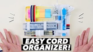 EASY DIY Cord Organizer How to Make a GridIt Organizer  WITHWENDY [upl. by Yordan]