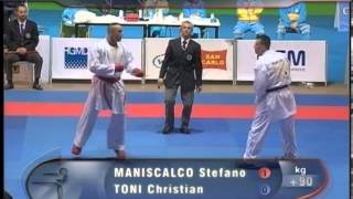 Campionato Italiano Assoluto di Karate  Kumite 2013 Finale 90 kg Maniscalco  Toni [upl. by Franciskus433]