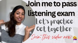 Oet listening practice real time with expert trainer [upl. by Nahum544]