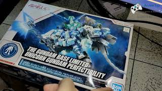 Unboxing SD BB  the Gundam base limited Unicorn Gundam perfectibility [upl. by Nickie]