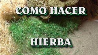 COMO HACER MUSGO HIERBA PAJA PARA EL BELEN  MOSS GRASS STRAW FOR BELEN [upl. by Nitsur]