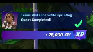 Fortnite  Travel distance while sprinting  Chapter 4 Season 4 [upl. by Jecoa24]