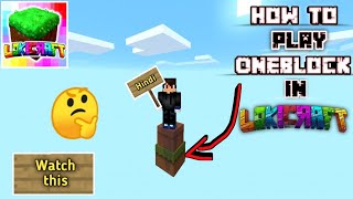 LokiCraft  How to play One Block Survival  LokiCraft Tips and Tricks [upl. by Kristofer]