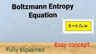 Boltzmann Entropy EquationMacro and Microstates  Statistical Mechanics [upl. by Christin205]