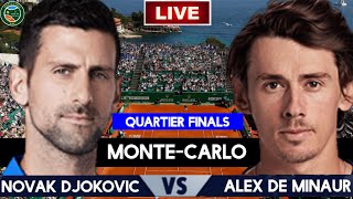 Djokovic vs De Minaur Live Stream  ATP Monte Carlo 2024 QF  Alex De Minaur vs Novak Djokovic Live [upl. by Bohlin]