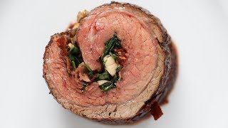 Flank Steak Roulade Recipe With Sun Dried Tomatoes Mushrooms amp Garlic [upl. by Nappie]