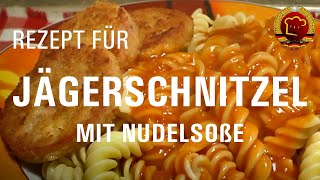 Legendäres original DDR Jägerschnitzel Rezept mit Nudelsoße  Tomatensoße aus der DDR [upl. by Holli]