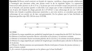 Estructuras de aceroEjercicio 2Flexion y cortante jácena [upl. by Weldon]