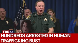 Sheriff Grady Judd gives update on human trafficking bust after 228 people arrested [upl. by Atauqal]