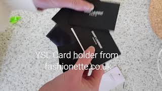 YSL Card Holder from fashionettecouk Unboxing Saint Laurent [upl. by Aihk]