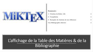 howto12  Affichage de la bibliographie dans la table des matières  TeXMaker [upl. by Woodhead142]