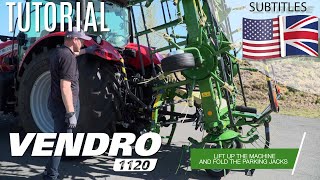 How to attach a KRONE rotary tedder properly  Tutorial  KRONE VENDRO 1120 [upl. by Nyltyak]