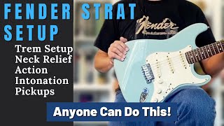 Fender Stratocaster Full Setup  Anyone Can Do This [upl. by Atilamrac715]