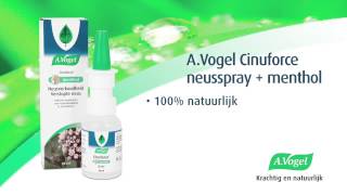 Verkouden Verstopte neus Cinuforce neusspray met menthol van AVogel [upl. by Gurl]