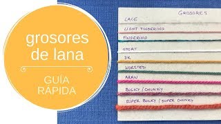 Grosores de lanas – guía rápida [upl. by Idonah910]