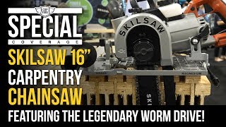 Skilsaws New quotSawSquatchquot 16quot Worm Drive Carpentry Chainsaw SPT5511 at STAFDA 2018 [upl. by Amees604]