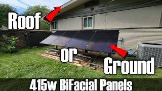 Ground Mount vs Roof Mount using Sirius 415w BiFacial Solar Panels Interesting Results [upl. by Claud197]