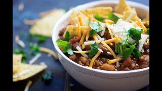 15 BEAN Taco Chili [upl. by Hannej]