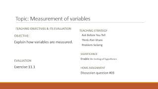 Live Video Lectrue Of Measurement of variablesChapter 11 Part 01hamzafarooquihf [upl. by Anibur]