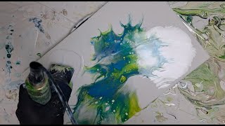 failed several times and the result acrylic painting techniques  abstract art  플루이드아트 추상미술 [upl. by Eita]