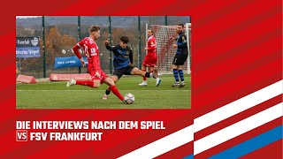 Interviews nach dem Heimsieg gegen FSV Frankfurt [upl. by Etirugram917]