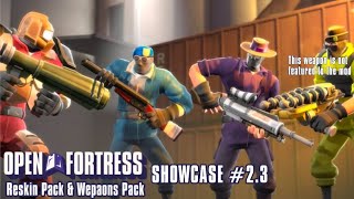 Open Fortress Reskin Pack amp Weapons Pack Mods  Showcase Gameplay 23  TF2 Android Mod [upl. by Neral]