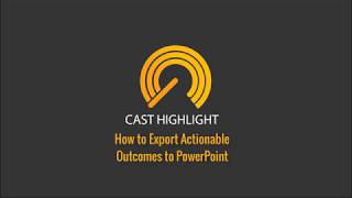 CAST Highlight  How to Create Actionable Outcomes in PowerPoint [upl. by Nanette]