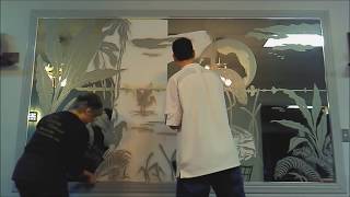 How to etch a mural on a mirror video 6 quotThe Revealquot [upl. by Sella]