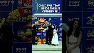 Budget 2024  Budget Special CNBCTV18 Team Rings NSE Opening Bell  Nirmala Sitharaman  N18S [upl. by Lenuahs]