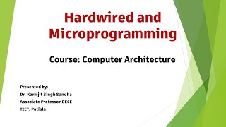 Hardwired and Microprogramming [upl. by Yerffeg]