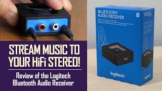 Stream Music to Stereo Speakers From iPhone iPad Phone Logitech Bluetooth Audio Receiver Review [upl. by Ardnoyek]